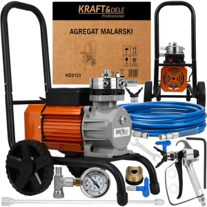 AGREGAT MALARSKI HYDRODYNAMICZNY NATRYSKOWY 3500W 15L PISTOLET LANCA 225bar