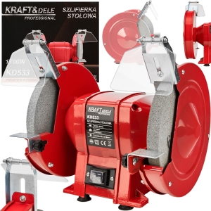 ZESTAW SZLIFIERKA STOŁOWA TARCZOWA KAMIENIOWA DWUKAMIENIOWA 1700W 200mm