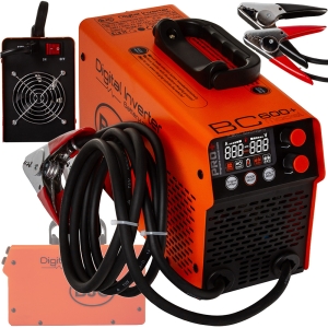 PROSTOWNIK Z ROZRUCHEM SAMOCHODOWY INWERTEROWY 600A 12/24V 50-800Ah