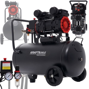 KOMPRESOR BEZOLEJOWY SPRĘŻARKA POWIETRZA 50L 8BAR 230V 1,5KW CICHY