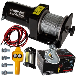 WYCIĄGARKA ELEKTRYCZNA 12V DO QUADA PŁUGA 2000LBS WCIĄGARKA 907KG RQ2000
